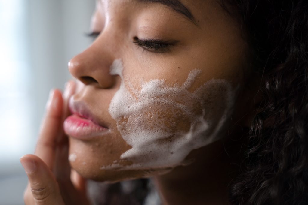 Women using the face cleanser